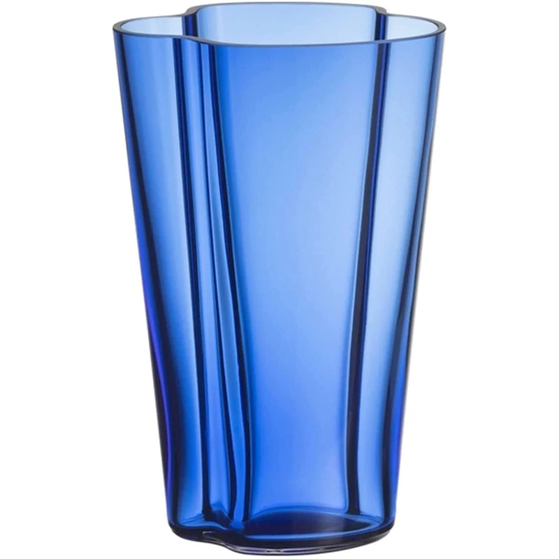 Iittala Aalto 1062562 Vase Glass Ultramarine Blue 14 cm x 11.2 cm x 22 cm