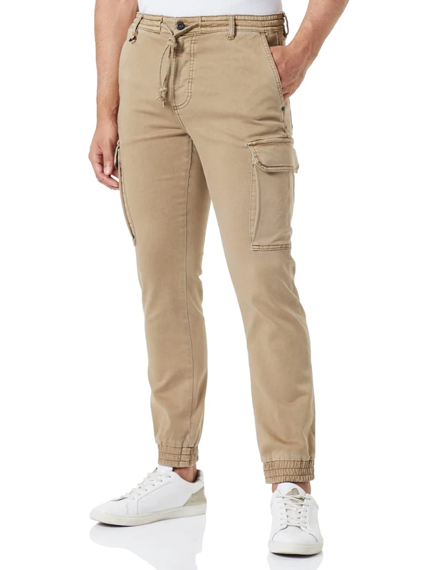 camel active Men's Trousers, Brown, 34 W/32 L - Image 1