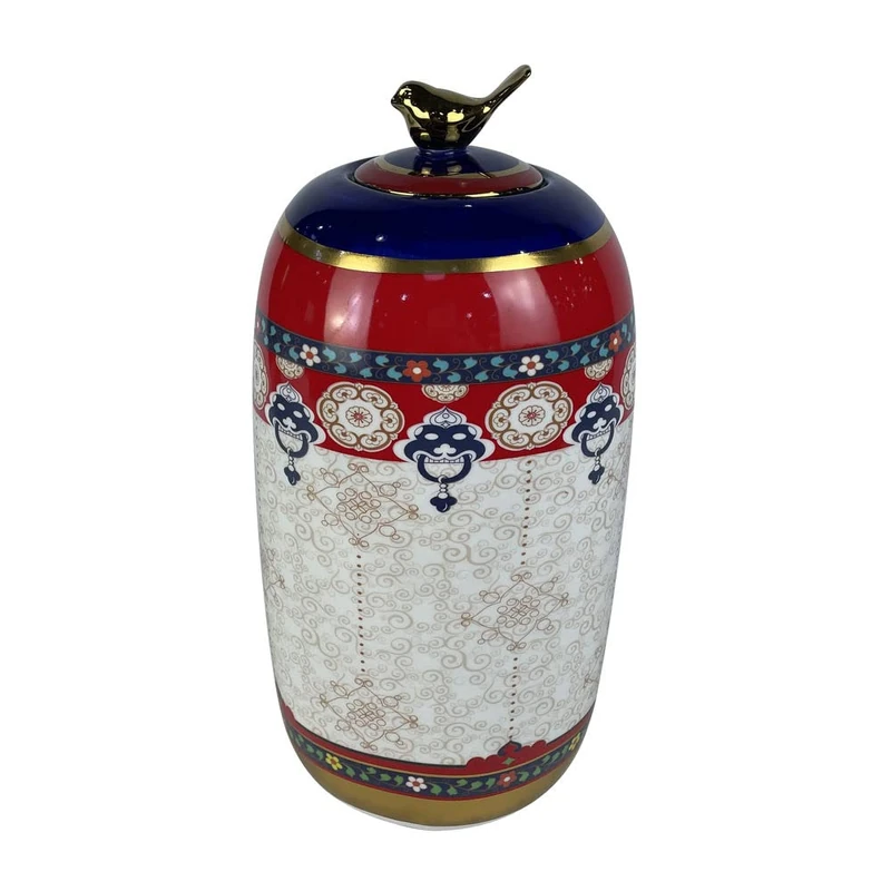 DKD Home Decor Porcelain Shabby Chic Vase (16 x 16 x 32 cm)