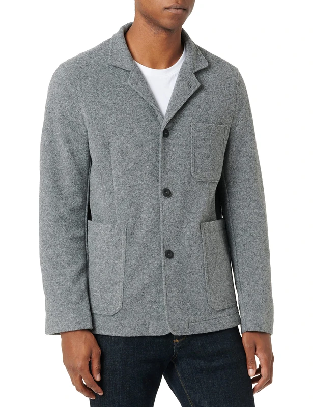camel active Men's Casual Blazer, Gray, 44