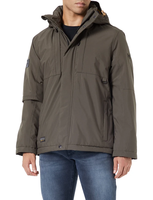 camel active Men's 420224/8E75 Jacket, Dark Brown, 36