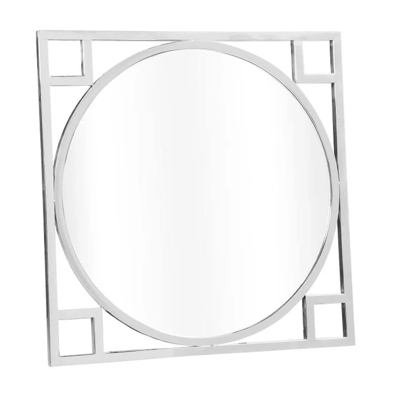 DKD Home Decor Wall Mirror Silver Glass Steel (70 x 2 x 70 cm)