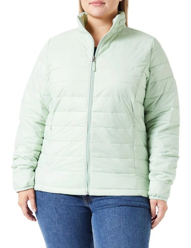 Amazon Essentials Women's Lightweight Long-Sleeved, Water-Resistant, Packable Puffer Jacket (Available in Plus Size), Sage Green, S