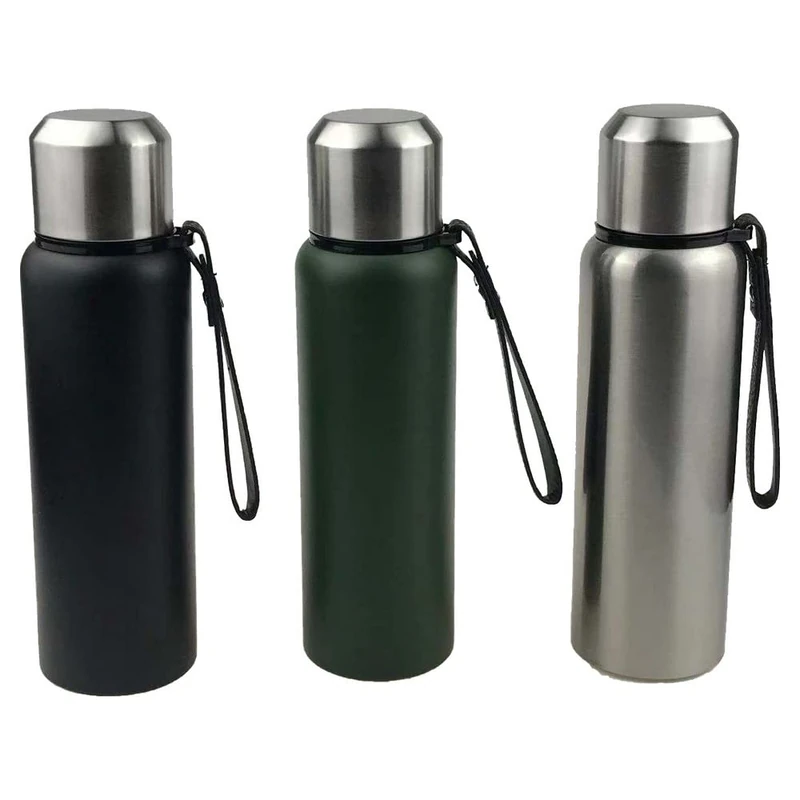 DKD Home Decor Black Stainless Steel Silver Green (500 ml) (3 pcs)