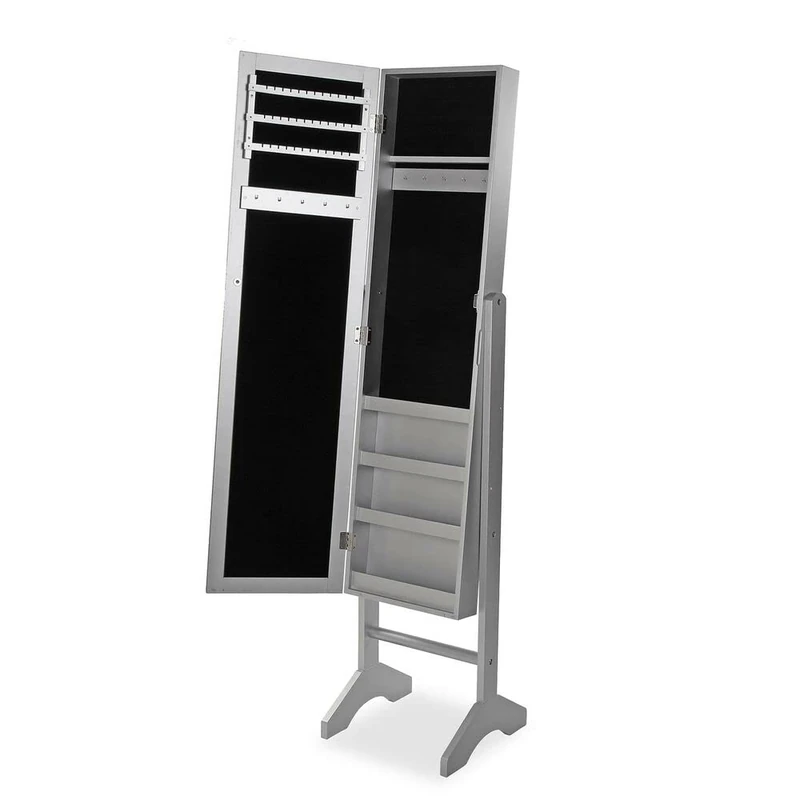 BigBuy Home Dressing mirror silver wood (35 x 153 x 35.3 cm) - Image 1