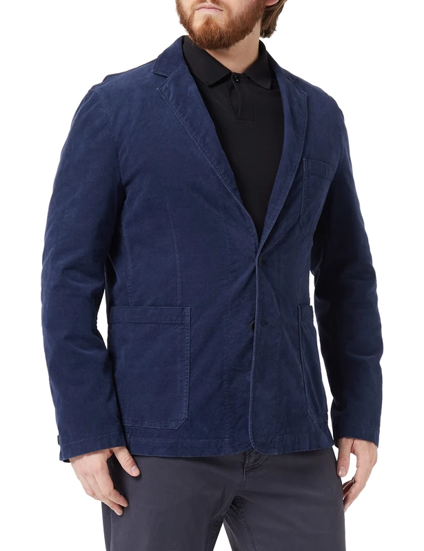 camel active Men's 442185/8i34 Casual Blazer, Night Blue, 38R