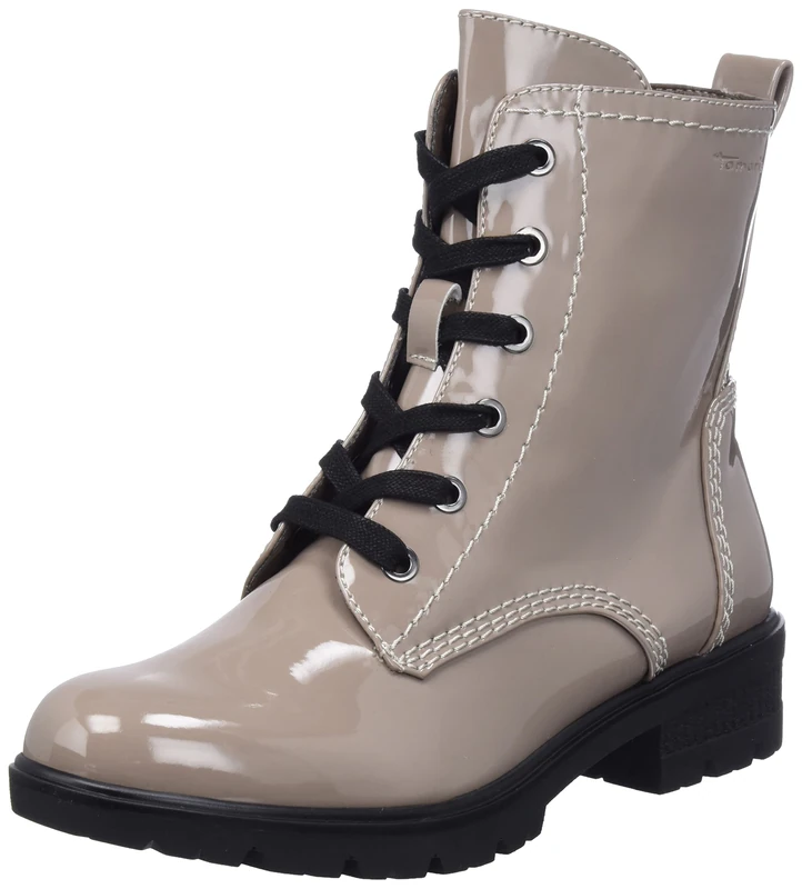 Tamaris Women's 1-1-25807-29 Ankle Boots, Taupe patent., 39 EU