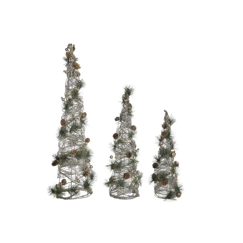DKD Home Decor Christmas Decoration (3 pcs) (17 x 17 x 72 cm)