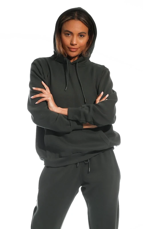 Light & Shade Women's Fleece Pullover Hoodie - Charcoal L