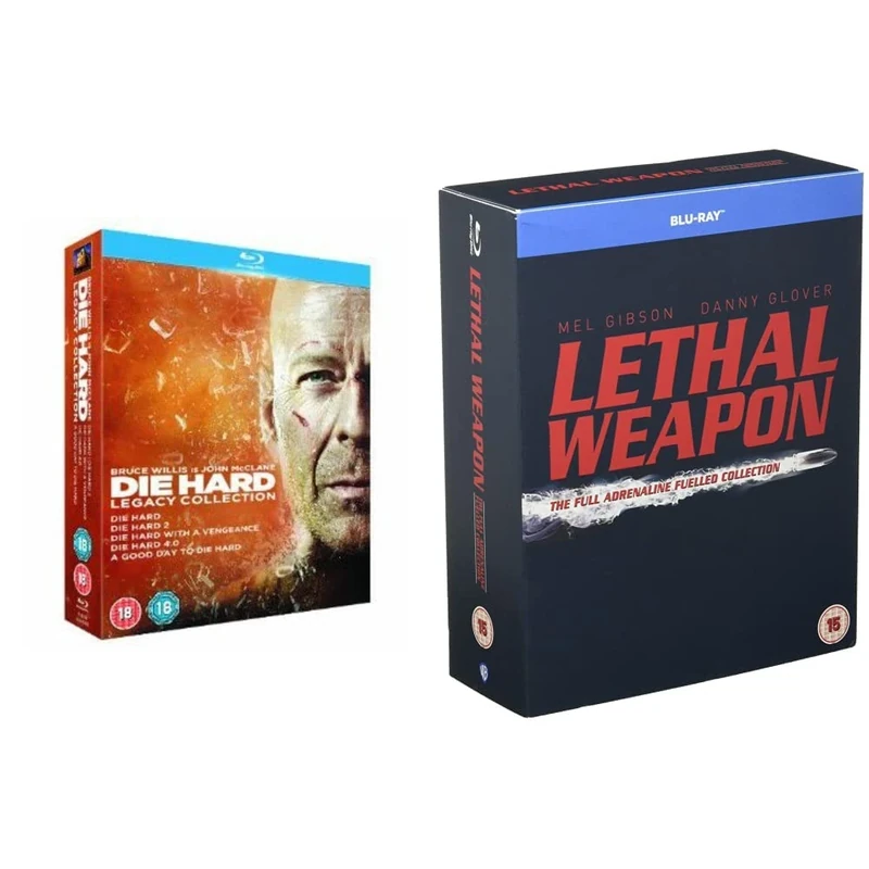 Die Hard - Legacy Collection (Films 1-5) [Blu-ray] [1988] & Lethal Weapon: The Complete Collection [4 Film] [Blu-ray] [1987] [2005] [Region Free]
