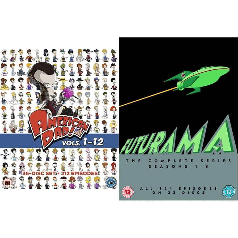 American Dad Volume 1-12 [DVD] [2017] & Futurama - Season 1-8 [DVD] [1999]