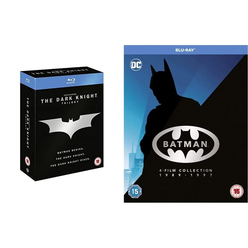 The Dark Knight Trilogy [Batman] [Blu-ray] [2005] [2013] [Region Free] & Batman: The Motion Picture Anthology 1989-1997 [Blu-ray] [1989] [2005] [Region Free]