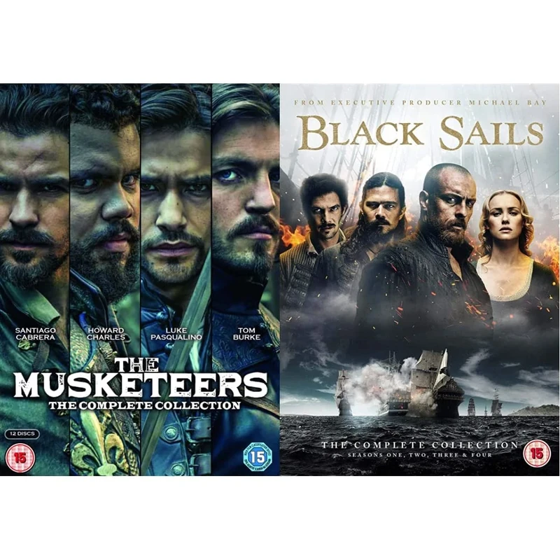Musketeers - The Complete Collection [DVD] & Black Sails: The Complete Collection (Seasons 1-4) [DVD]