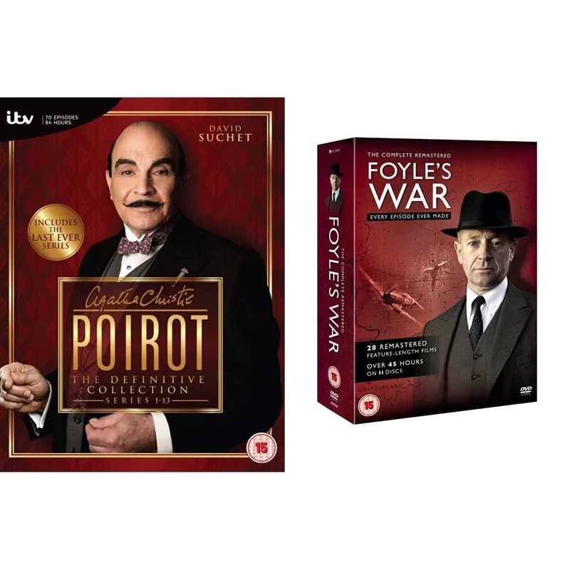 Agatha Christies Poirot - Series 1-13: The Definitive Collection [DVD] & Foyle's War Complete Collection - Remastered [DVD]