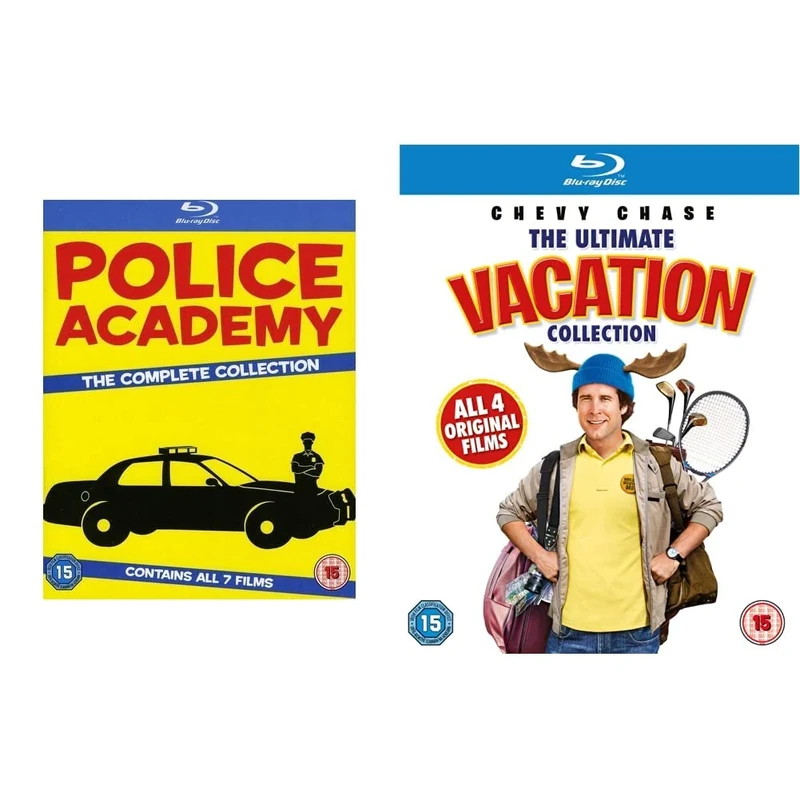 Police Academy: The Complete Collection [7 film] [Blu-ray] [1984] [2013] [Region Free] & National Lampoon's Vacation Collection [Chevy Chase] [Blu-ray] [2013] [Region Free]