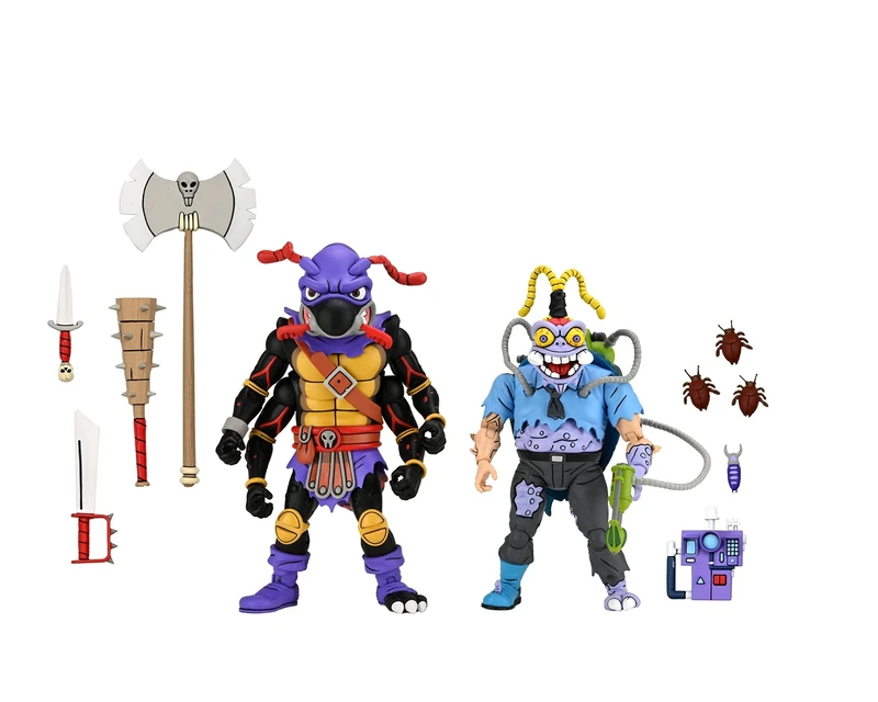 NECA 7" TMNT Cartoon Antrax & Scumbug 2 Pack Figure