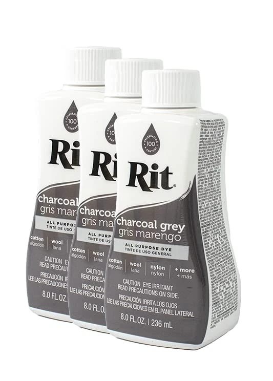 Rit Dye Liquid 236ml Charcoal Grey Pack of 12