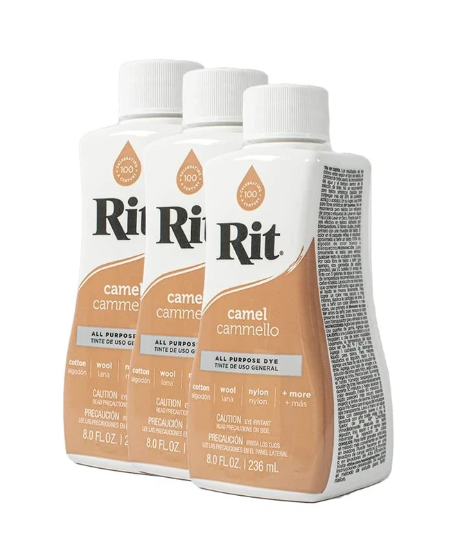 Rit Dye Liquid 236ml Camel Pack of 12