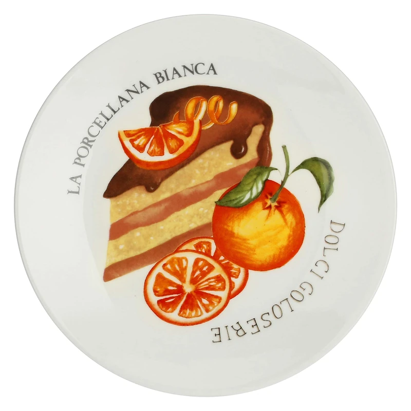 LA PORCELLANA Bianca - Set of 6 Dessert Plates Goloserie - Image 1