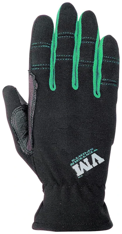 JF Reitsport VM Riding Gloves Black - Waterfall M