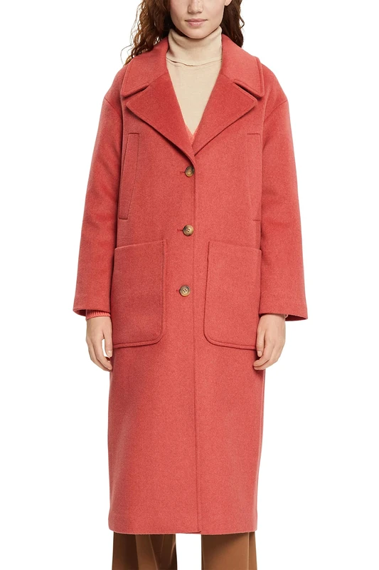 ESPRIT ESPRITESPRIT Women's 092cc1g314 Jacket, 645/Coral, L