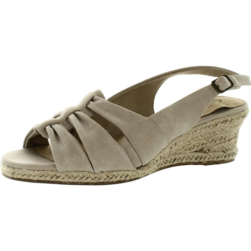 Bella Vita Women's Cheerful Wedge Sandal, Natural Linen Print, 7.5 - Image 1