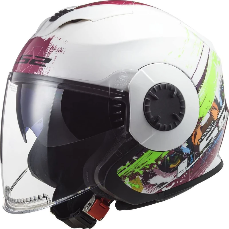 LS2, Verso Spring Motorcycle Helmet White Pink, XS