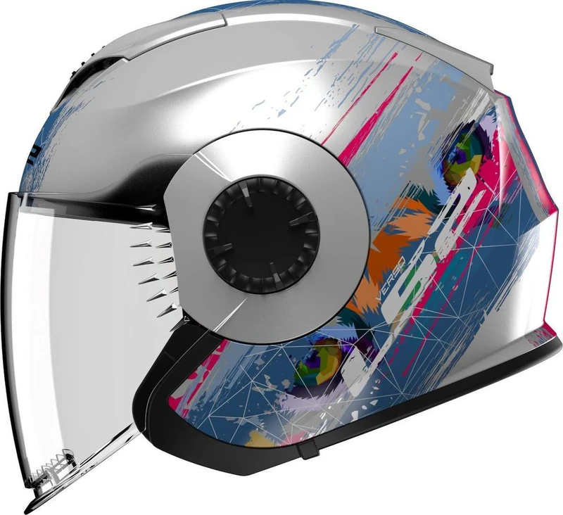 LS2, Verso Spring jet motorcycle helmet Silver blue, L