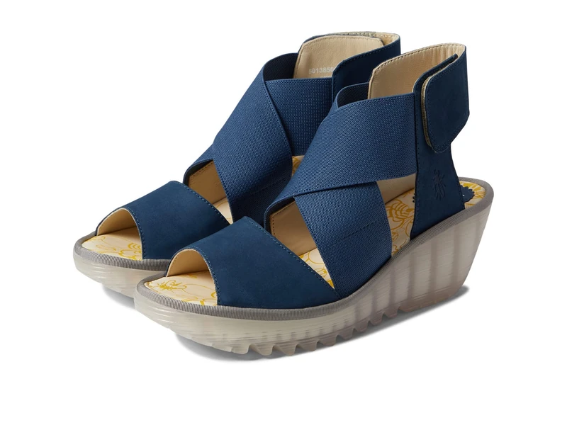 Fly London Women's YUBA385FLY Sandal, Blue, 5 UK
