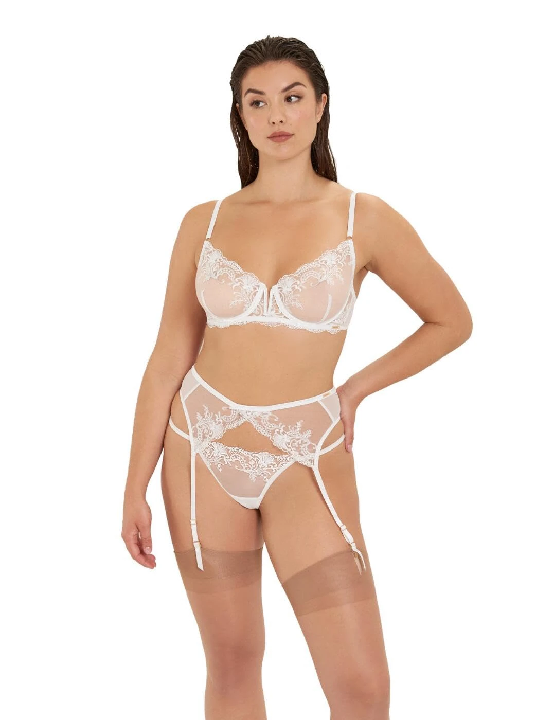 Bluebella Marseille Suspender, White, M