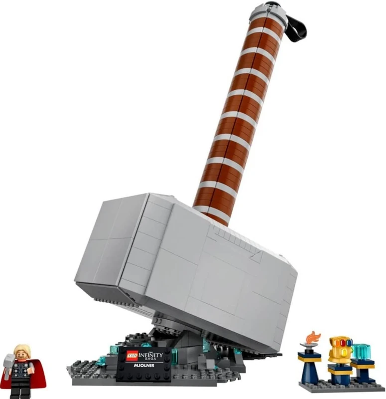 LEGO 76209 Marvel Le Marteau De Thor?, Maquette a Construire, Avengers de la Saga Infinity, Figurine Thor et le Gant de l'Infini