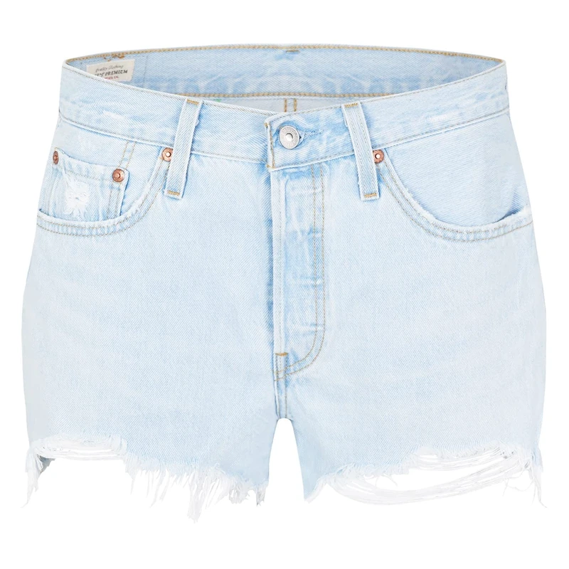 Levi's Women's 501 Original Denim Shorts, Light Indigo, 29W Short