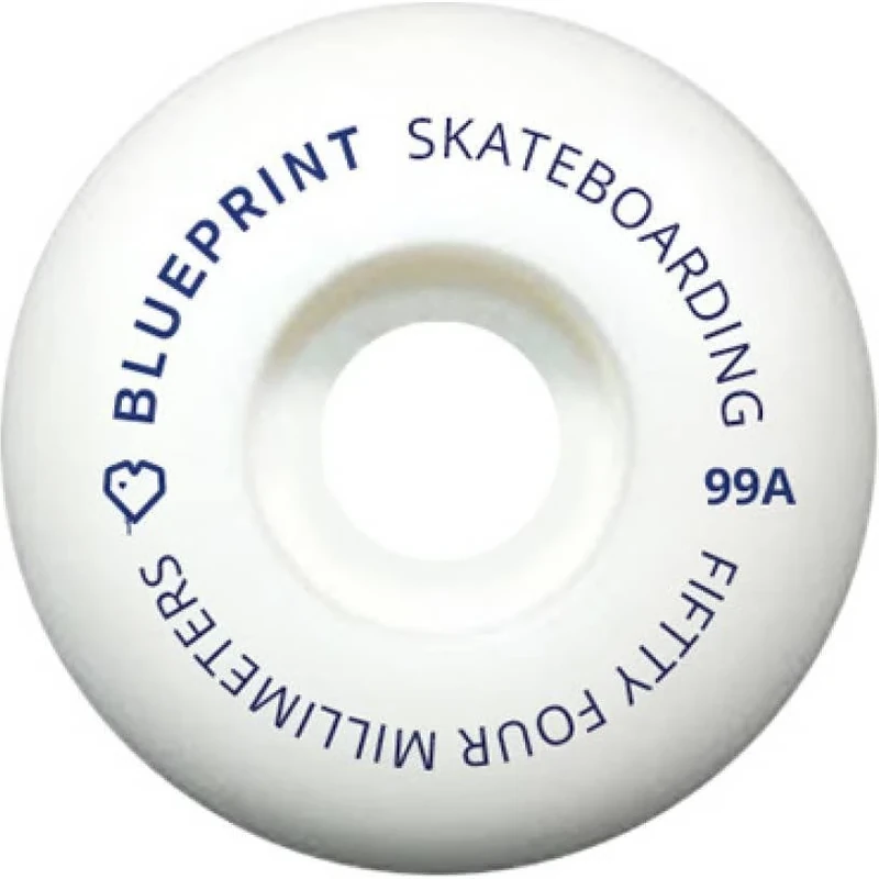 Centrano Unisex - Adult Blueprint Mini Heart Skateboard Wheels, White, 54 mm