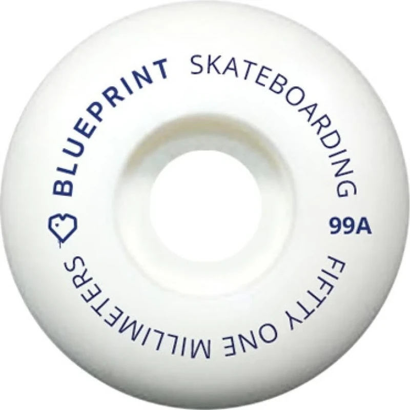 Centrano Unisex - Adult Blueprint Mini Heart Skateboard Wheels, White, 51 mm