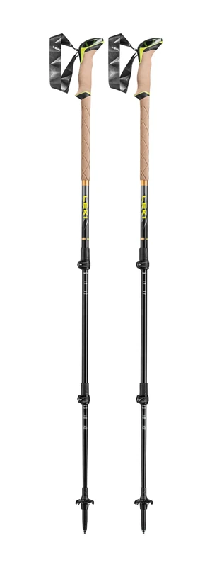 LEKI Sherpa Poles, Dark Anthracite-Copper-Neon, 110-145 cm