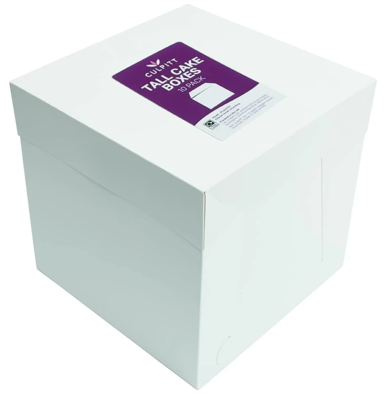Culpitt 12" White Tall Cake Boxes - 10 Pack