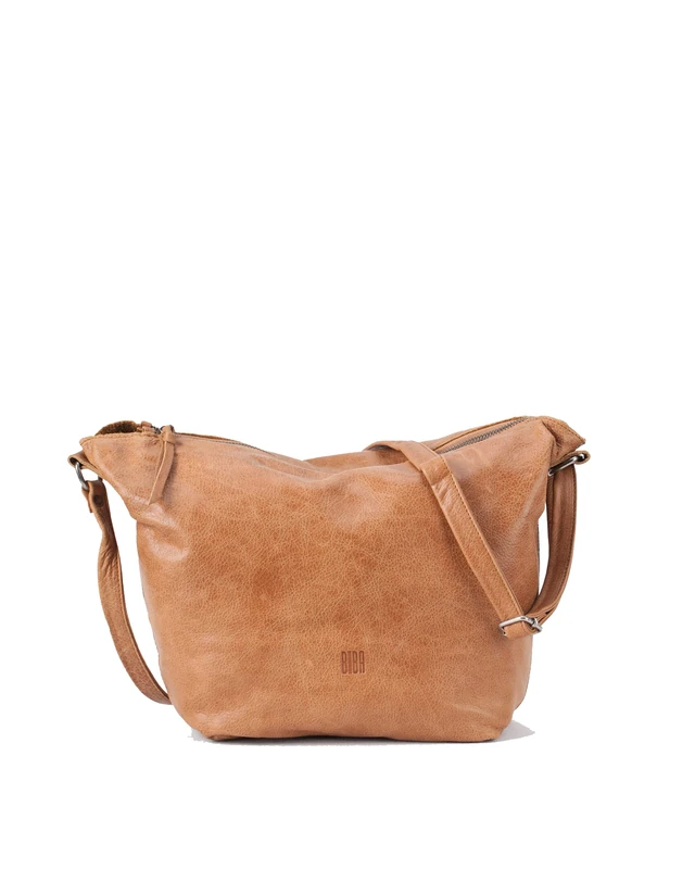 BIBA Women's Genuine Leather Bag, Shoulder Bag Leather Utah Cream Out UTC2LO, Long Handle, Zipper Closure, Genuine Cowhide Leather, Leather, 40 x 26 x 13 cm