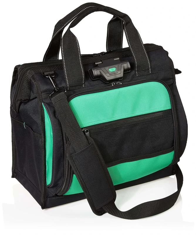 Amazon Brand - Denali 40 Pockets Lighted Organizer Tool Bag, Black