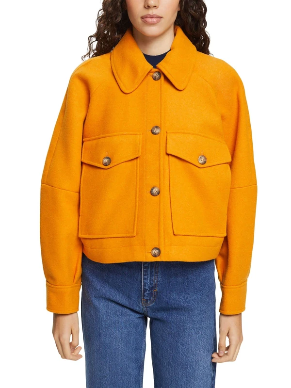 edc by ESPRIT Women's 082cc1g312 Jacket, 710/Honey Yellow, M