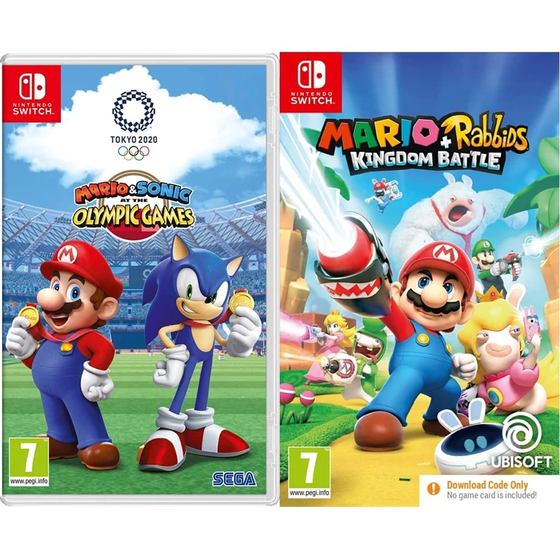 Mario and Sonic at the Olympic Games Tokyo 2020 (Nintendo Switch) + Mario + Rabbids Kingdom Battle (Code in Box) (Nintendo Switch)