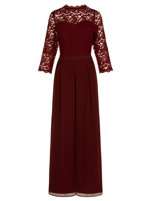 ApartFashion Women's Jumpsuit Overalls, Bordeaux, XS/S