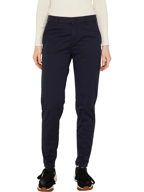 ESPRIT Women's 092ee1b343 Pants, 400/Navy, 37W x 30L