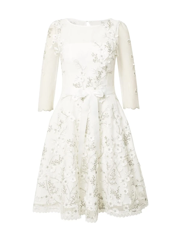 ApartFashion Women's Wedding Dress, Cream-Silver, 8