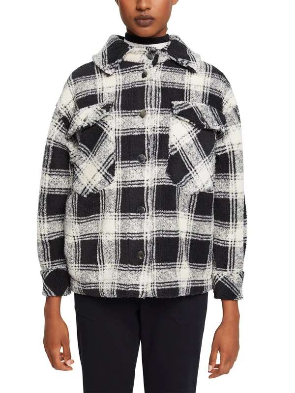 ESPRIT Women's 092ee1g341 Blazer, 001/Black, 18