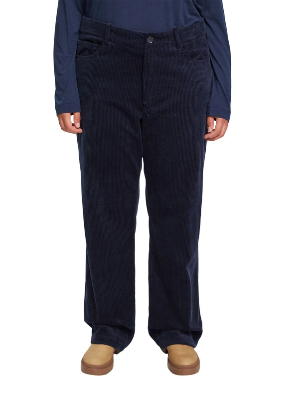ESPRIT Women's Trousers, 400/Navy, 34W x 30L
