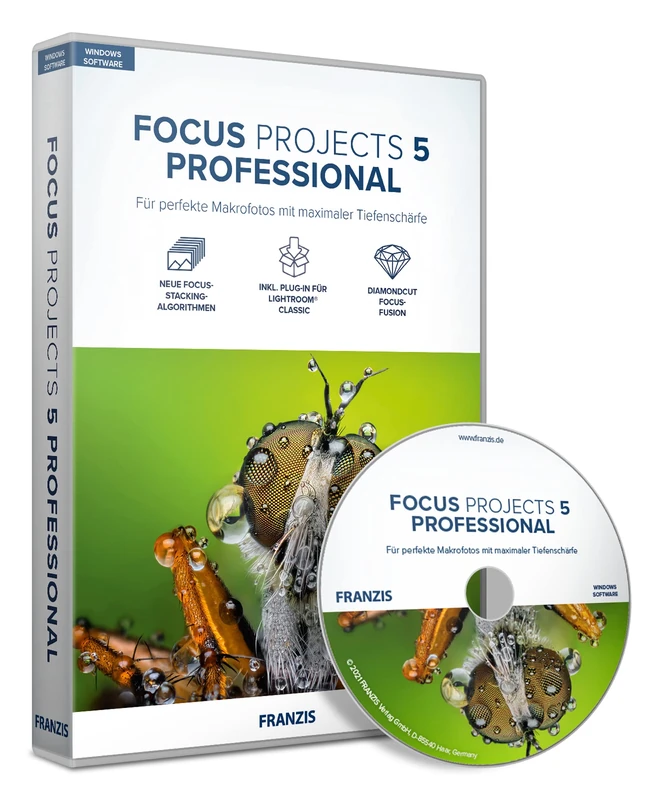 Focus projects 5 professional (Win): Die Focus-Stacking-Software für professionelle Makrofotografie