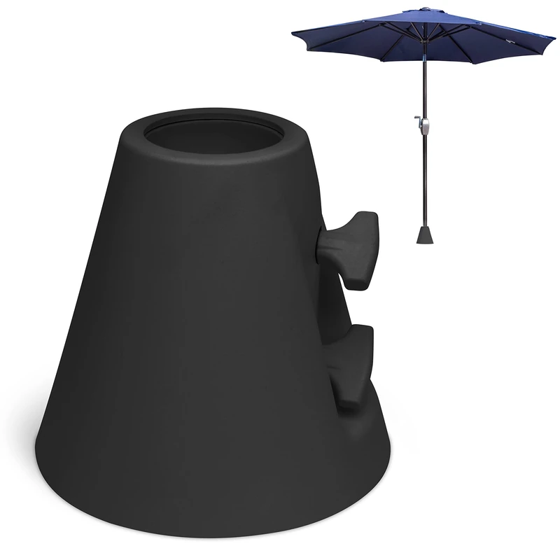 GoSports Permanent Ground Anchor for Outdoor Umbrellas, Sunshades or Light Strings, Nylon, Black