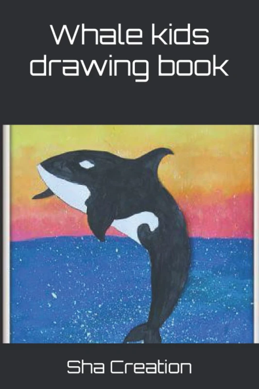 Whale kids drawing book