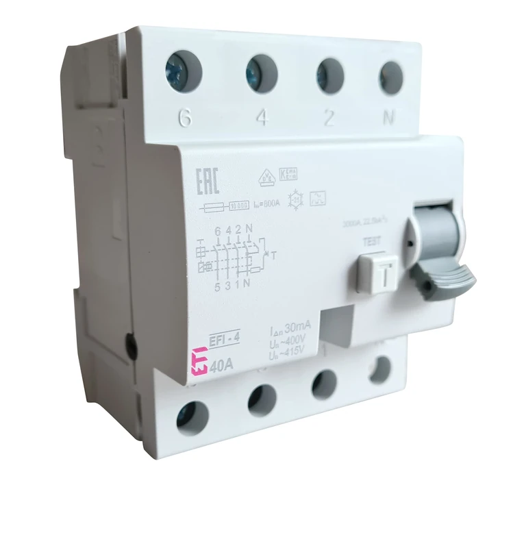 as - Schwabe Residual Current Circuit Breaker - FI Circuit Breaker - 4-Pole/40 A/30 mA/Type A - Pulse Current Sensitive Undelayed - for DIN Rail Mounting - White - IP20, 62500