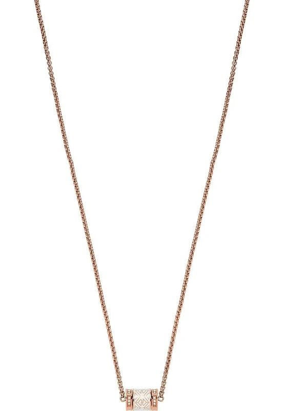 Emporio Armani Women's Rose Gold Stainless Steel Pendant Necklace, EGS2828221